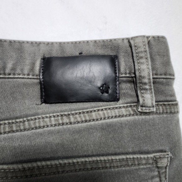 John Varvatos USA Bowery Slim Straight Grey Jeans Mens 36 Stretch Denim Pants - Picture 14 of 14